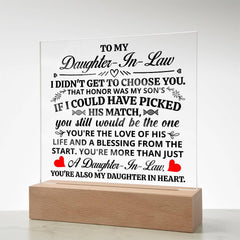 To My Daughter-in-Law Honor – Acrylic Square